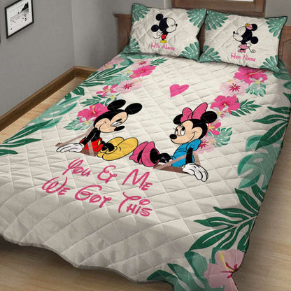 You & Me We Got This - Personalized Mouse Quilt Set