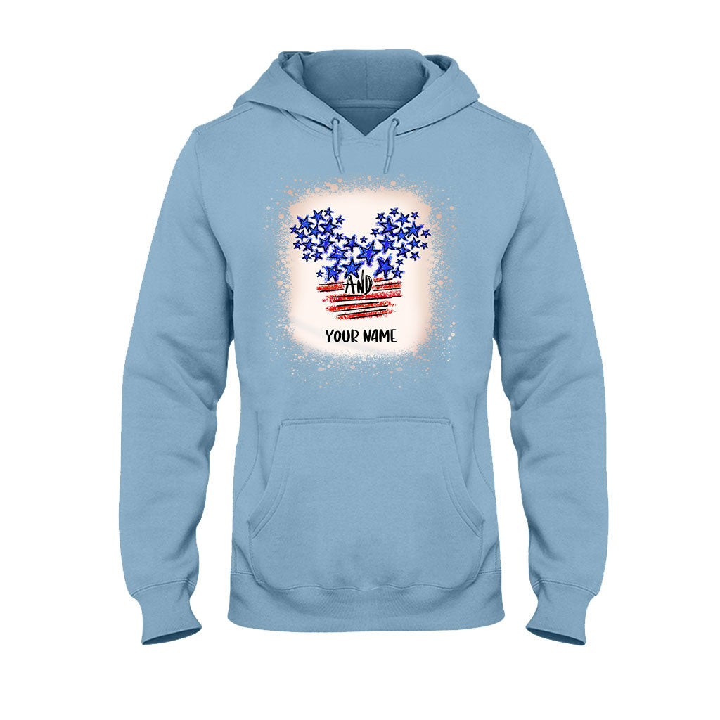 Stars And Stripes Mouse Ears - Personalized Independence Day T-shirt and Hoodie