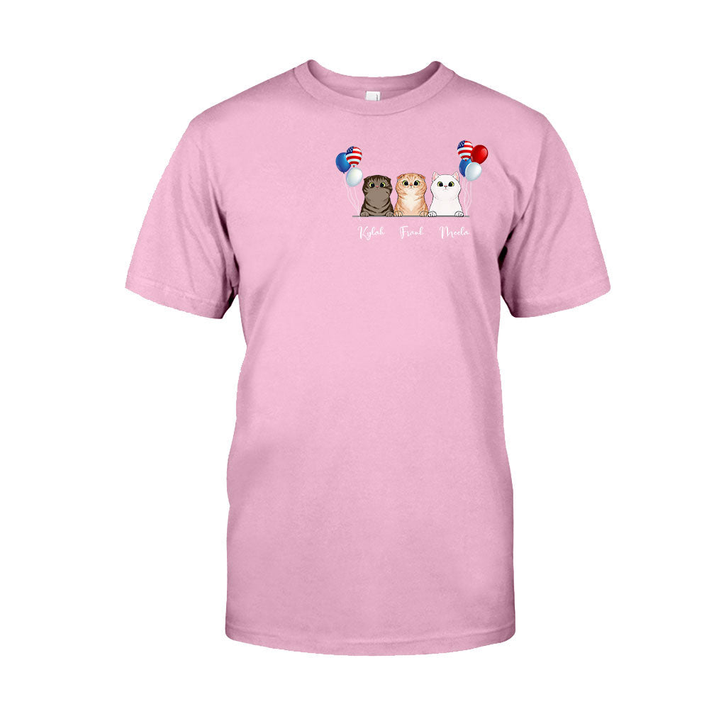 Life Is Better With Cats - Personalized Independence Day T-shirt and Hoodie