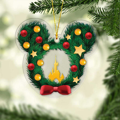 Merry Christmas - Christmas Mouse Transparent Ornament