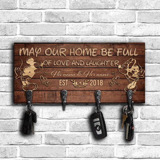 Love And Laughter - Personalized Mouse Key Rack