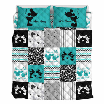 You And Me We Got This - Personalized Mouse Quilt Set