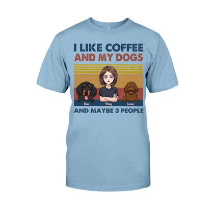 I Like Coffee And My Dog - Personalized Mother's Day Dog T-shirt and Hoodie