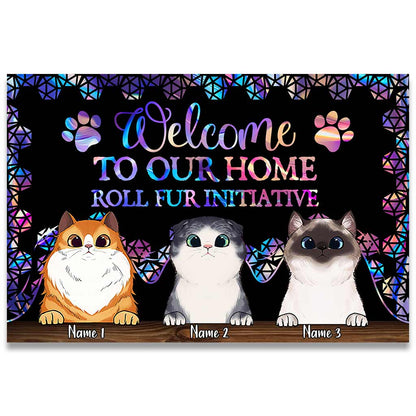 Welcome Home - Personalized Cat Doormat
