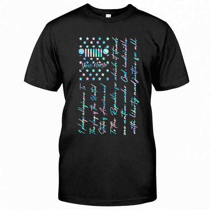 Jp Lovers Pledge Of Allegiance - Personalized Independence Day Car T-shirt and Hoodie