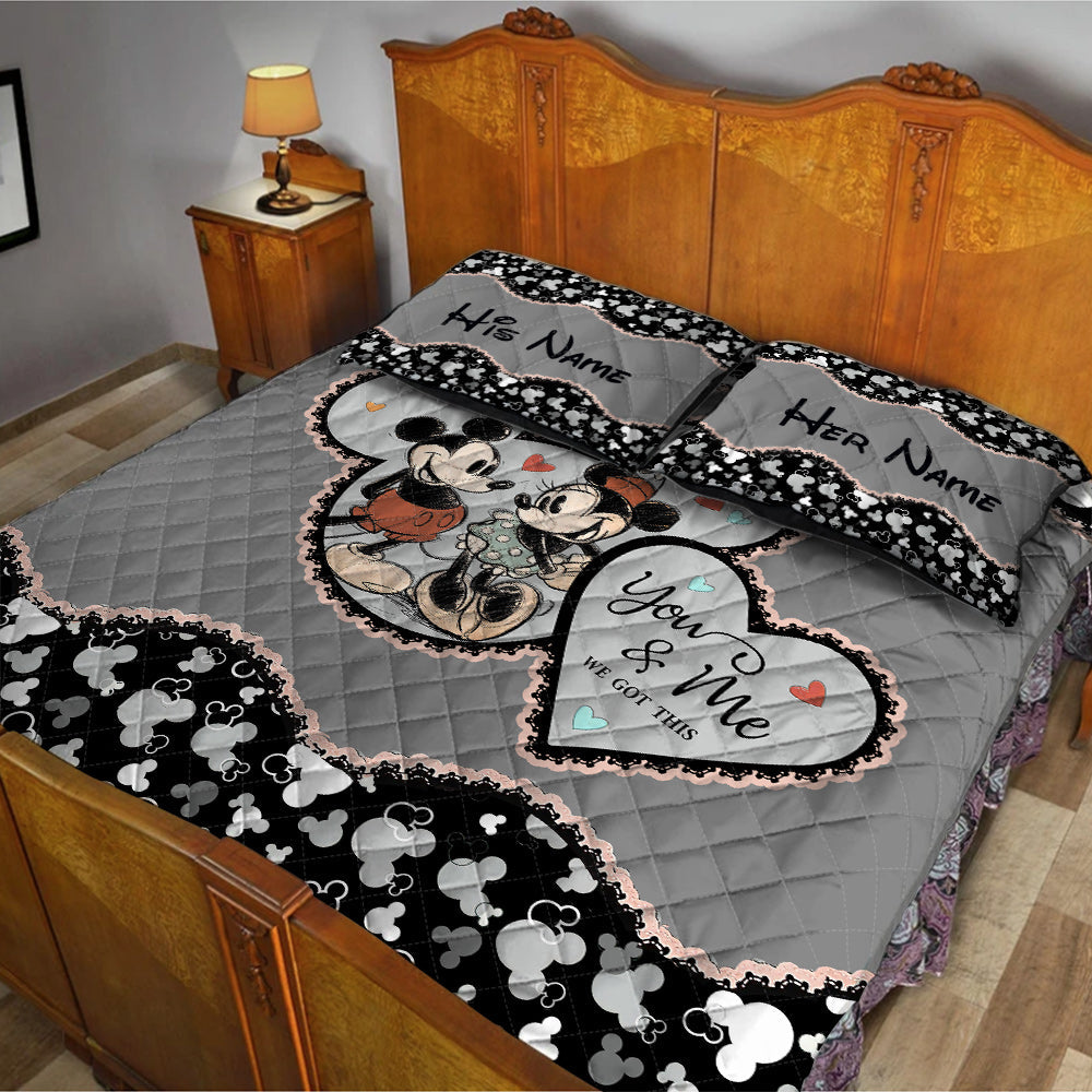 You & Me - Personalized Mouse Quilt Set