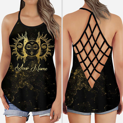 Wicca Symbol - Personalized Witch Cross Tank Top and Leggings