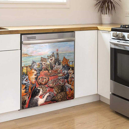 Purrfect Feast - Cat Dishwasher Cover