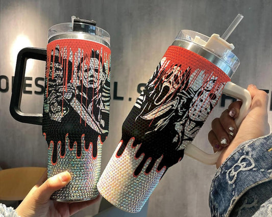 Halloween Horror Movie Characters - Halloween Tumbler With Handle 0924