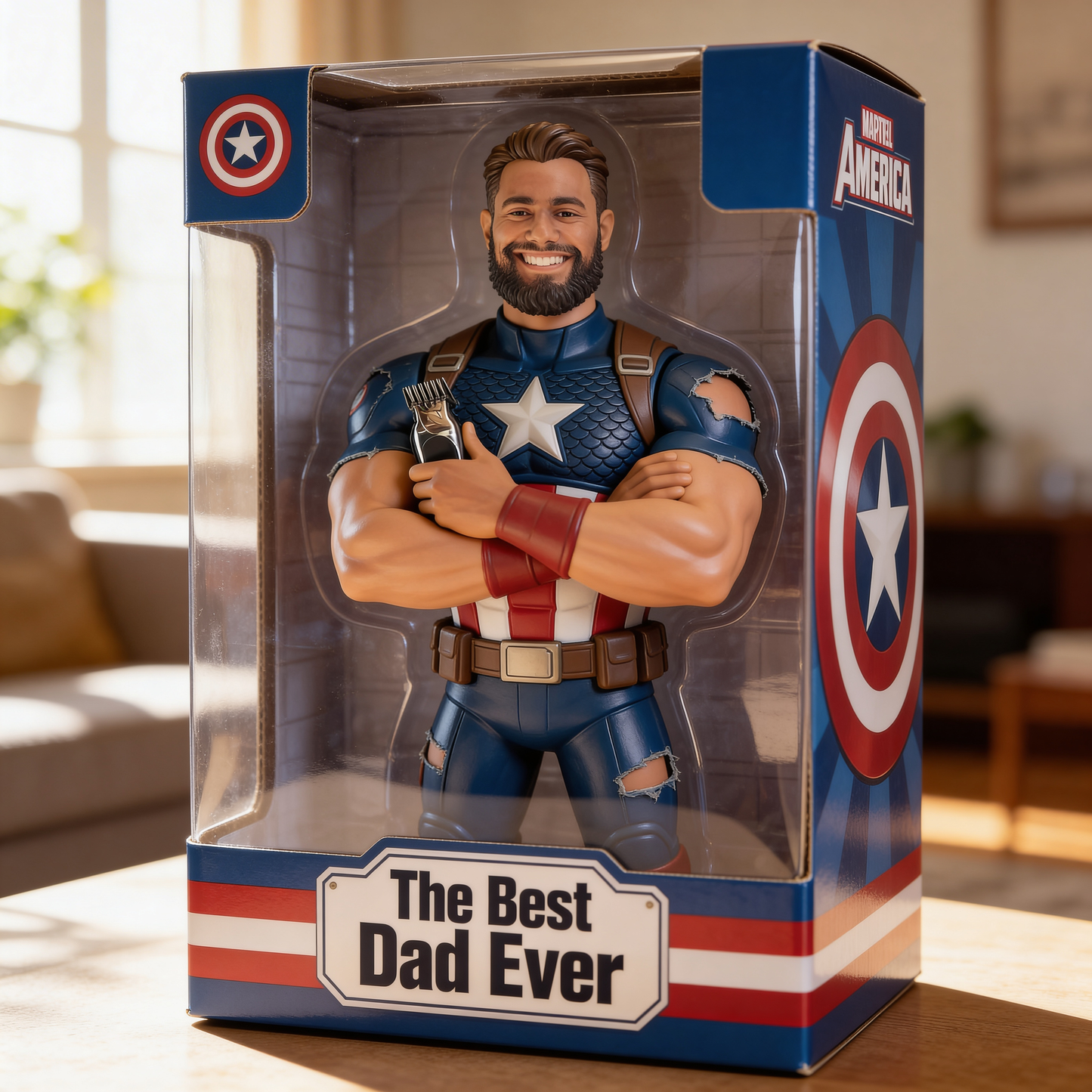 Super Hero Father Gift Idea, Husband Gift - Personalized Father Custom Shaped Acrylic Plaque