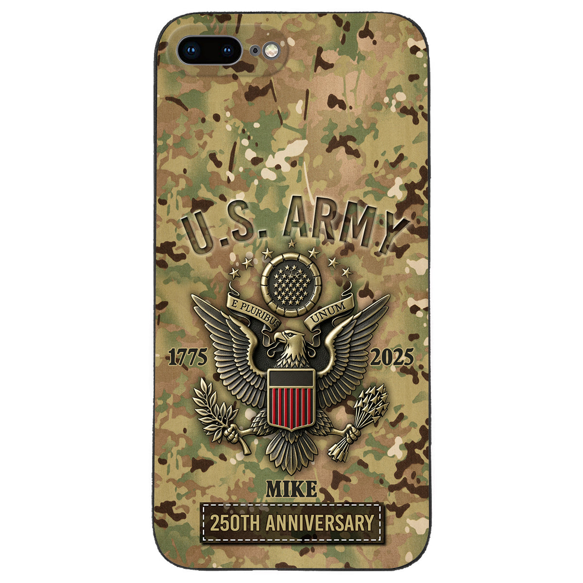 250th Anniversary - Personalized Veteran Leather Phone Case