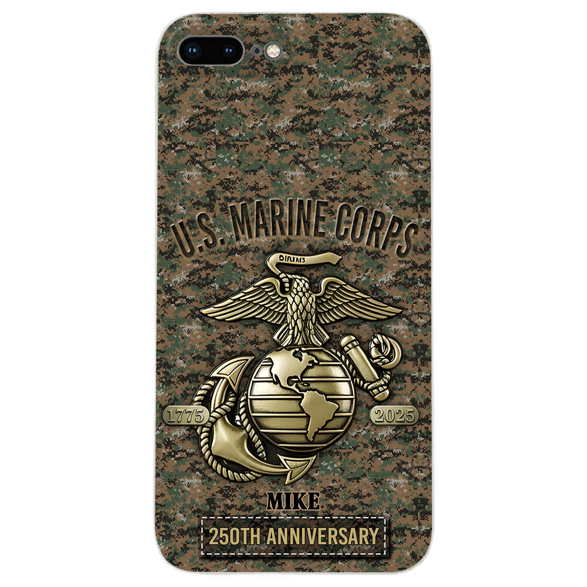 250th Anniversary - Personalized Veteran Leather Phone Case