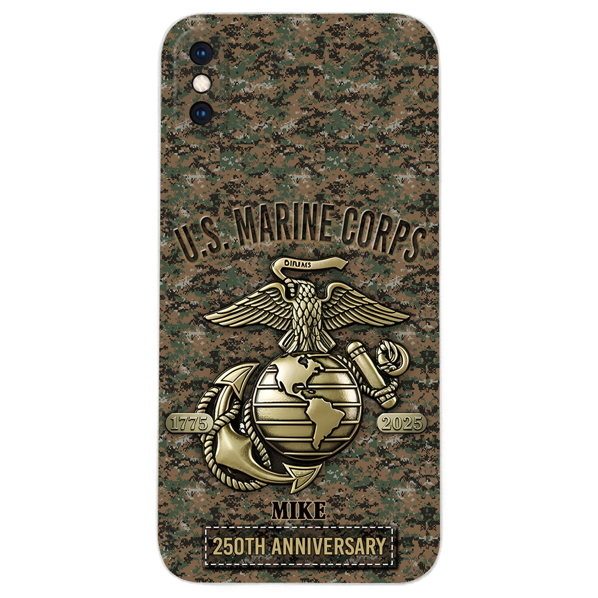250th Anniversary - Personalized Veteran Leather Phone Case