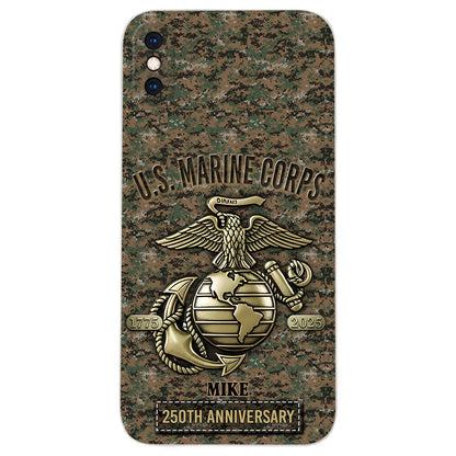 250th Anniversary - Personalized Veteran Leather Phone Case