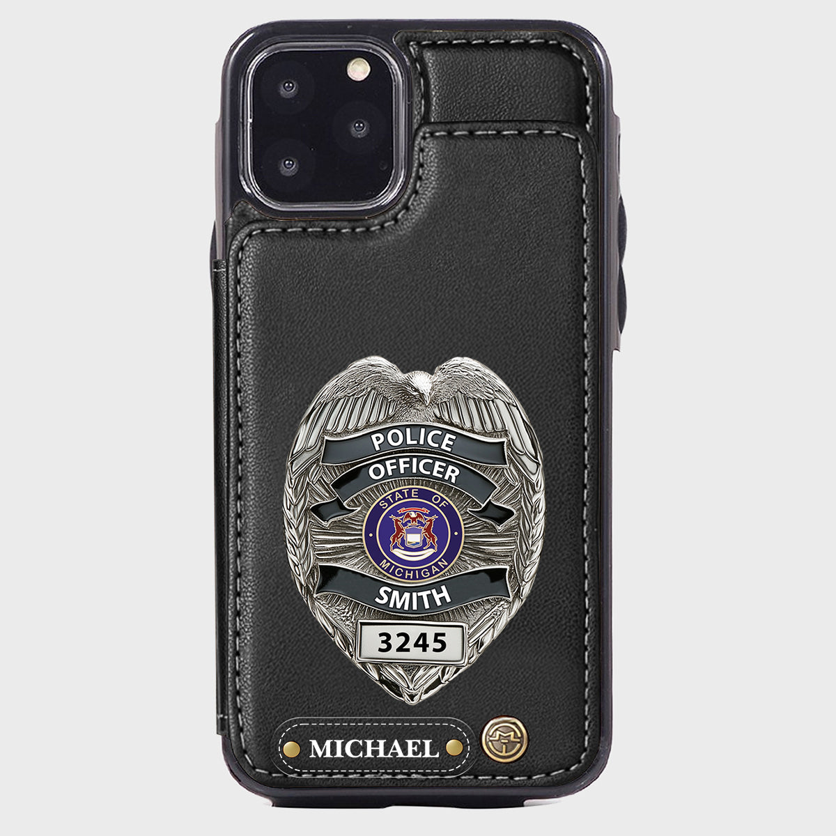 Serve And Protect - Personalized Police Officer Wallet Phone Case