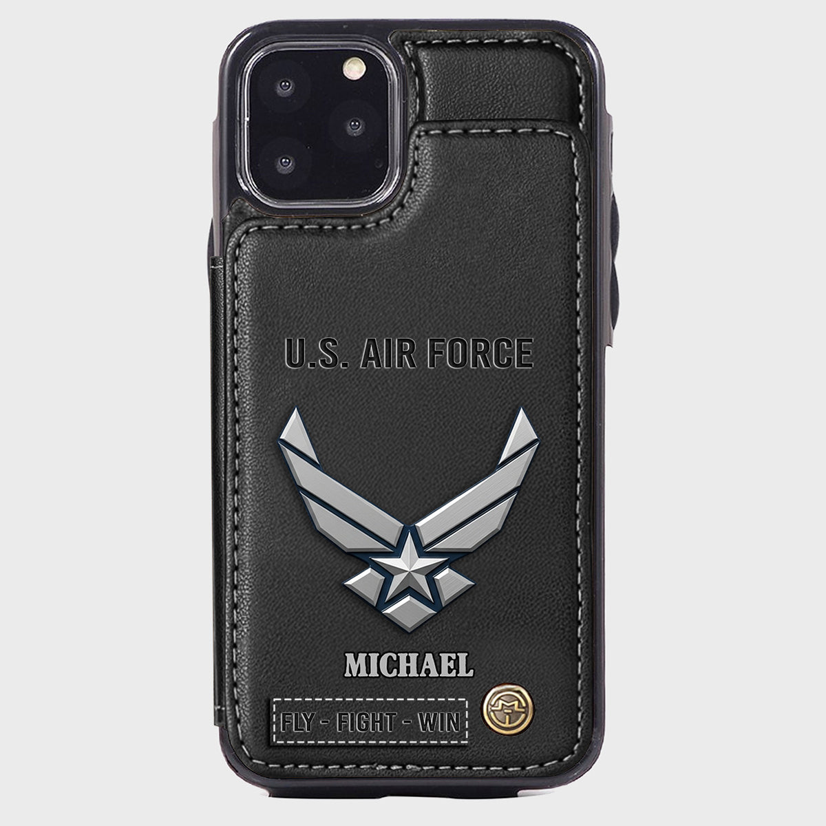 Fly · Fight · Win - Personalized Veteran Wallet Phone Case