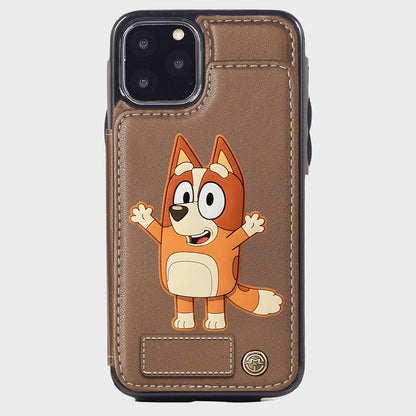 Blue Dog Custom Name - Personalized Blue Dog Wallet Phone Case