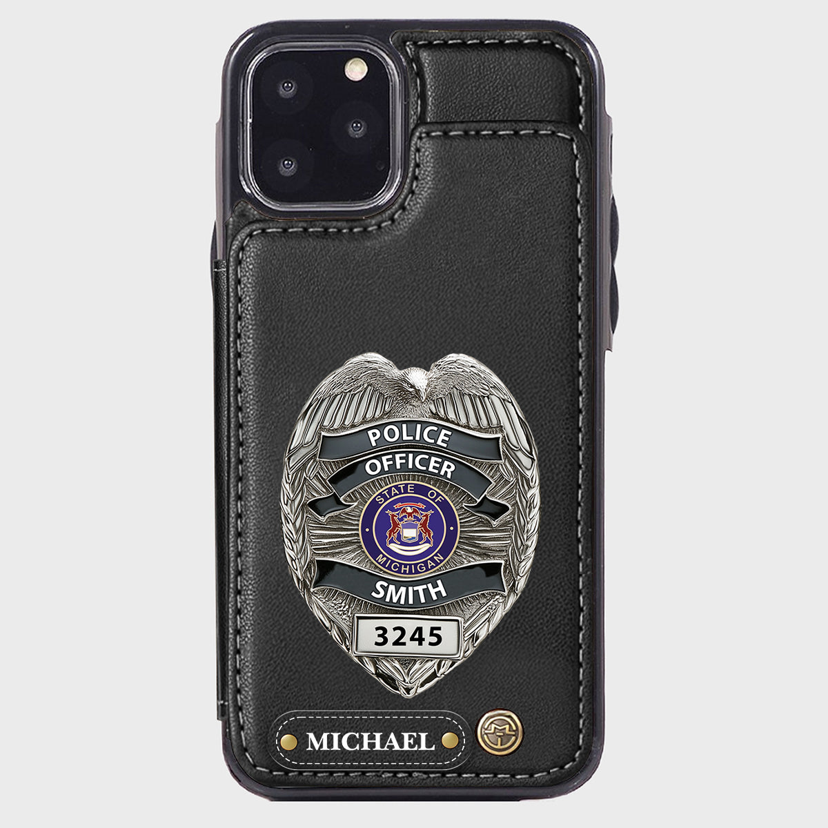Serve And Protect - Personalized Police Officer Wallet Phone Case