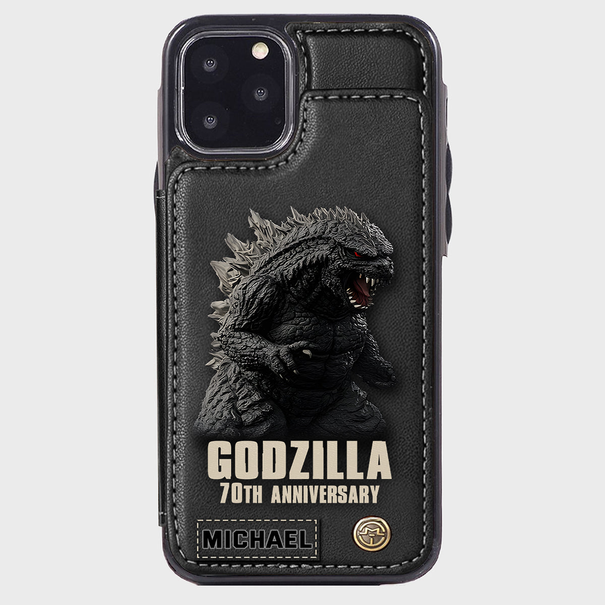 Monster 70th Anniversary Custom Name - Personalized Giant Monster Wallet Phone Case