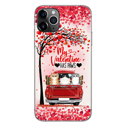 My Valentine Has Paws - Personalized Cat Phone Case