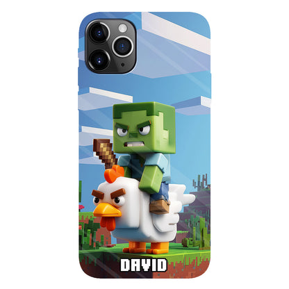 Chicken Jockey! - Personalized Block World Full Print Phone Case