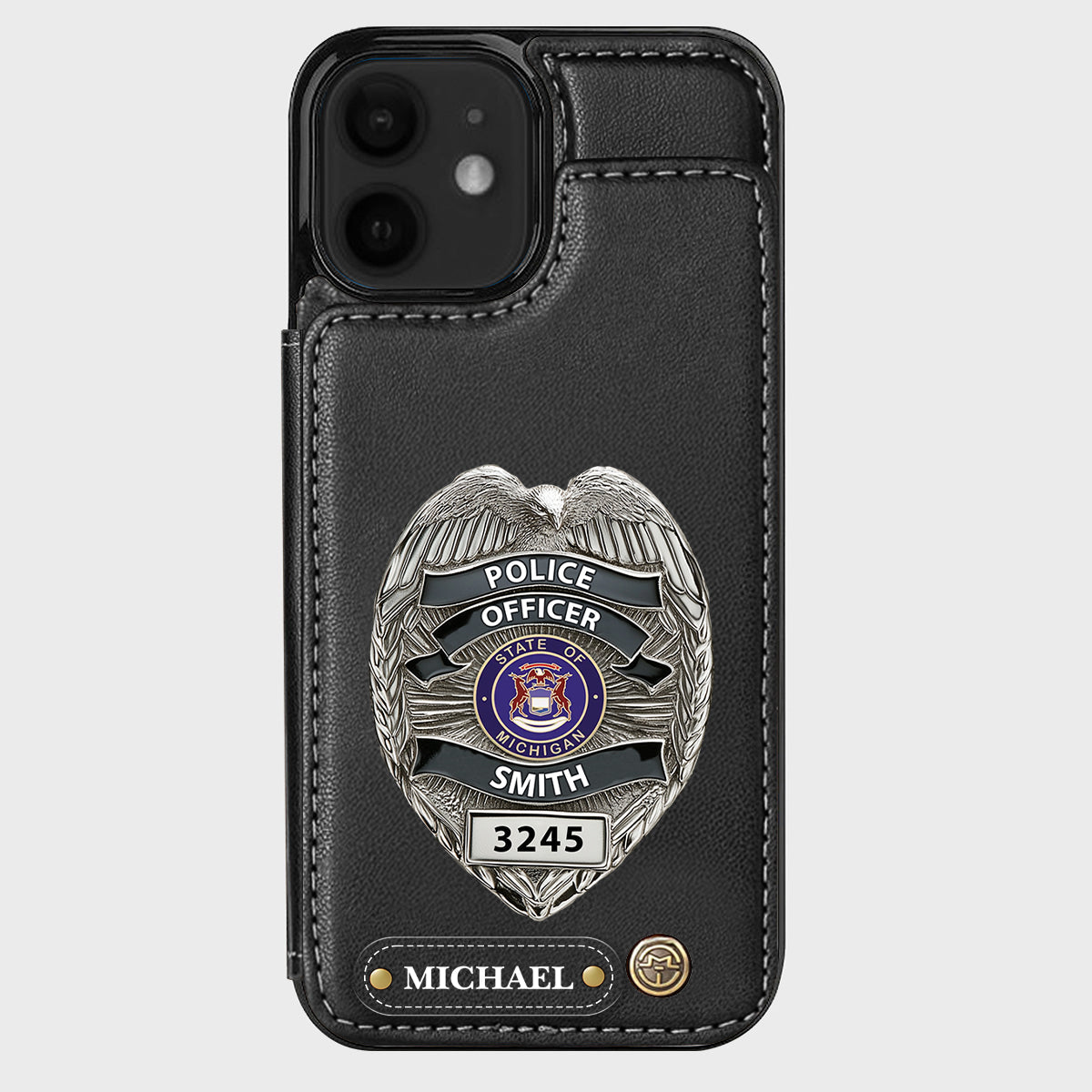 Serve And Protect - Personalized Police Officer Wallet Phone Case