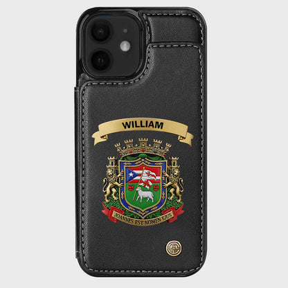 Proud Puerto Rico, Joannes Est Nomen Ejus - Personalized Expats Wallet Phone Case