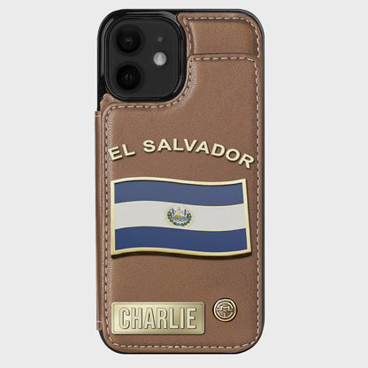 Proud El Salvador - Personalized Expats Wallet Phone Case