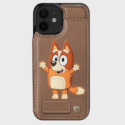 Blue Dog Custom Name - Personalized Blue Dog Wallet Phone Case