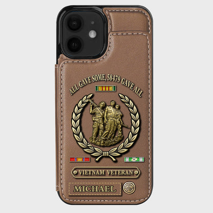 All Gave Some - Personalized Veteran Wallet Phone Case