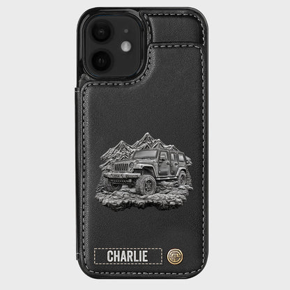 Metallic Off-Road Car - Personalized Car Wallet Phone Case