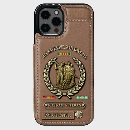 All Gave Some - Personalized Veteran Wallet Phone Case