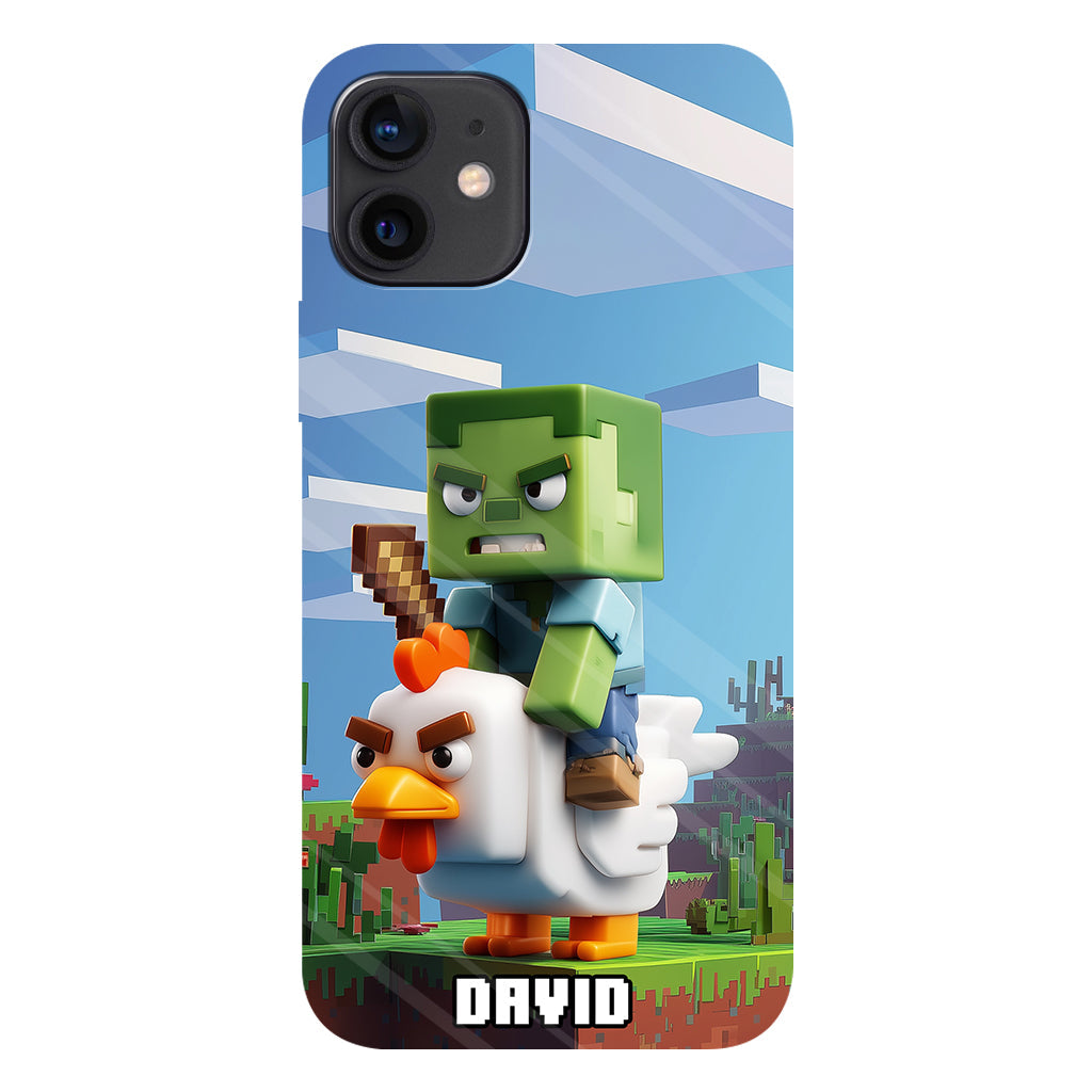 Chicken Jockey! - Personalized Block World Full Print Phone Case