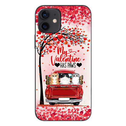 My Valentine Has Paws - Personalized Cat Phone Case