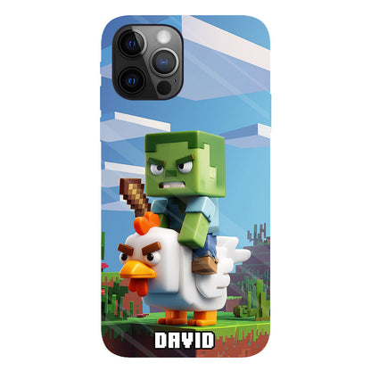 Chicken Jockey! - Personalized Block World Full Print Phone Case