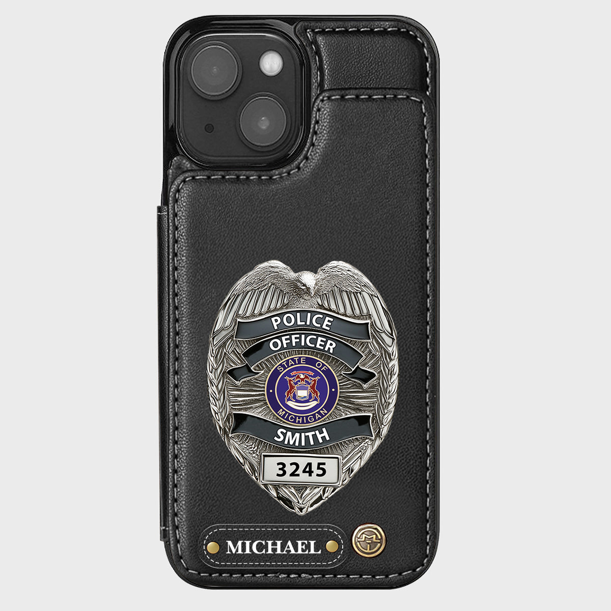 Serve And Protect - Personalized Police Officer Wallet Phone Case