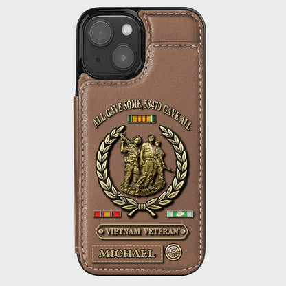 All Gave Some - Personalized Veteran Wallet Phone Case