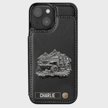 Metallic Off-Road Car - Personalized Car Wallet Phone Case