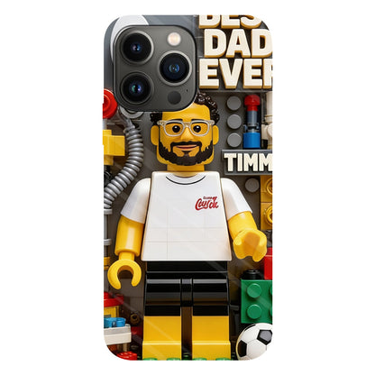 Custom Brick Human Style From Any Photo - Personalized Father Clear Phone Case