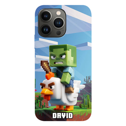 Chicken Jockey! - Personalized Block World Full Print Phone Case