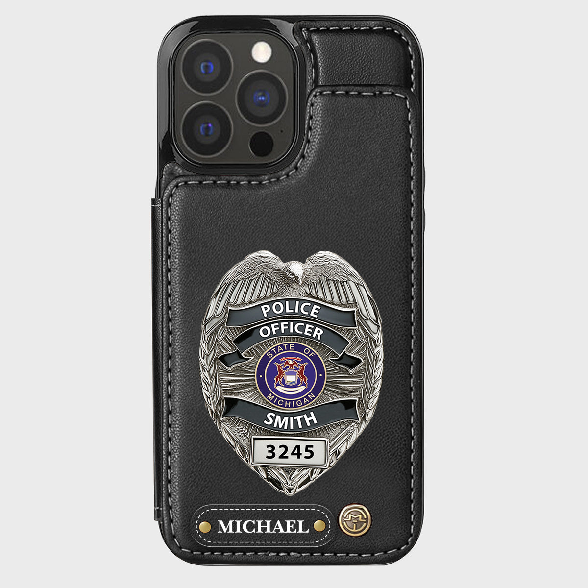 Serve And Protect - Personalized Police Officer Wallet Phone Case