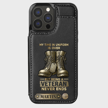 Proud Veteran - Personalized Veteran Wallet Phone Case
