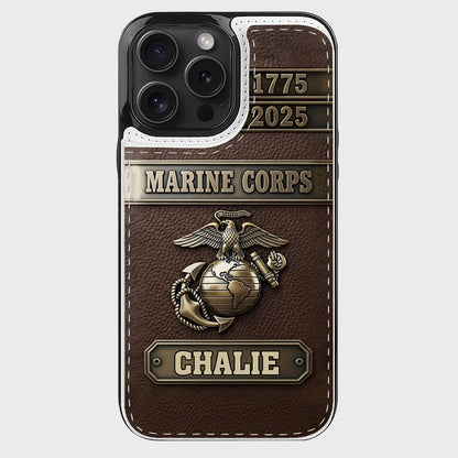 USMC 250th Anniversary - Personalized Veteran Foldable Wallet Phone Case