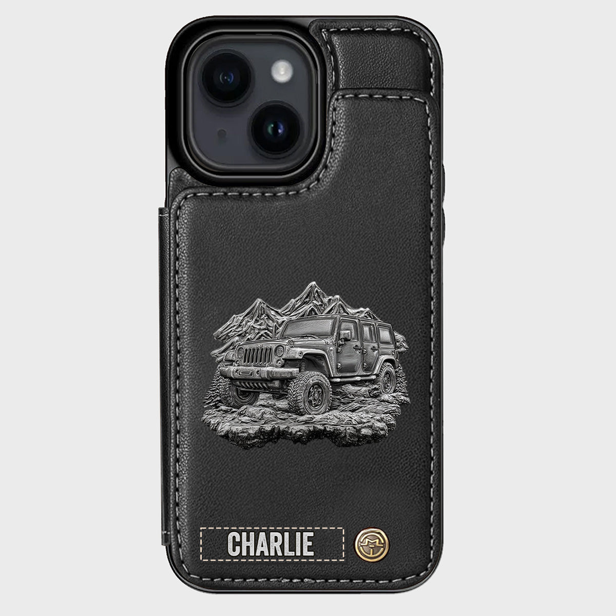 Metallic Off-Road Car - Personalized Car Wallet Phone Case