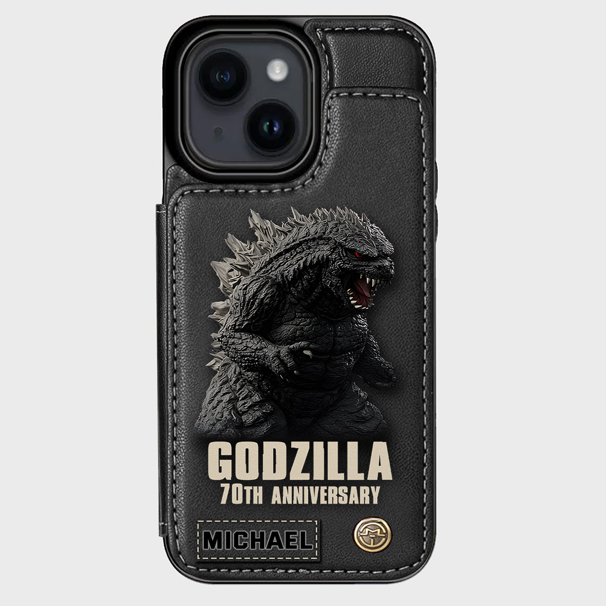 Monster 70th Anniversary Custom Name - Personalized Giant Monster Wallet Phone Case