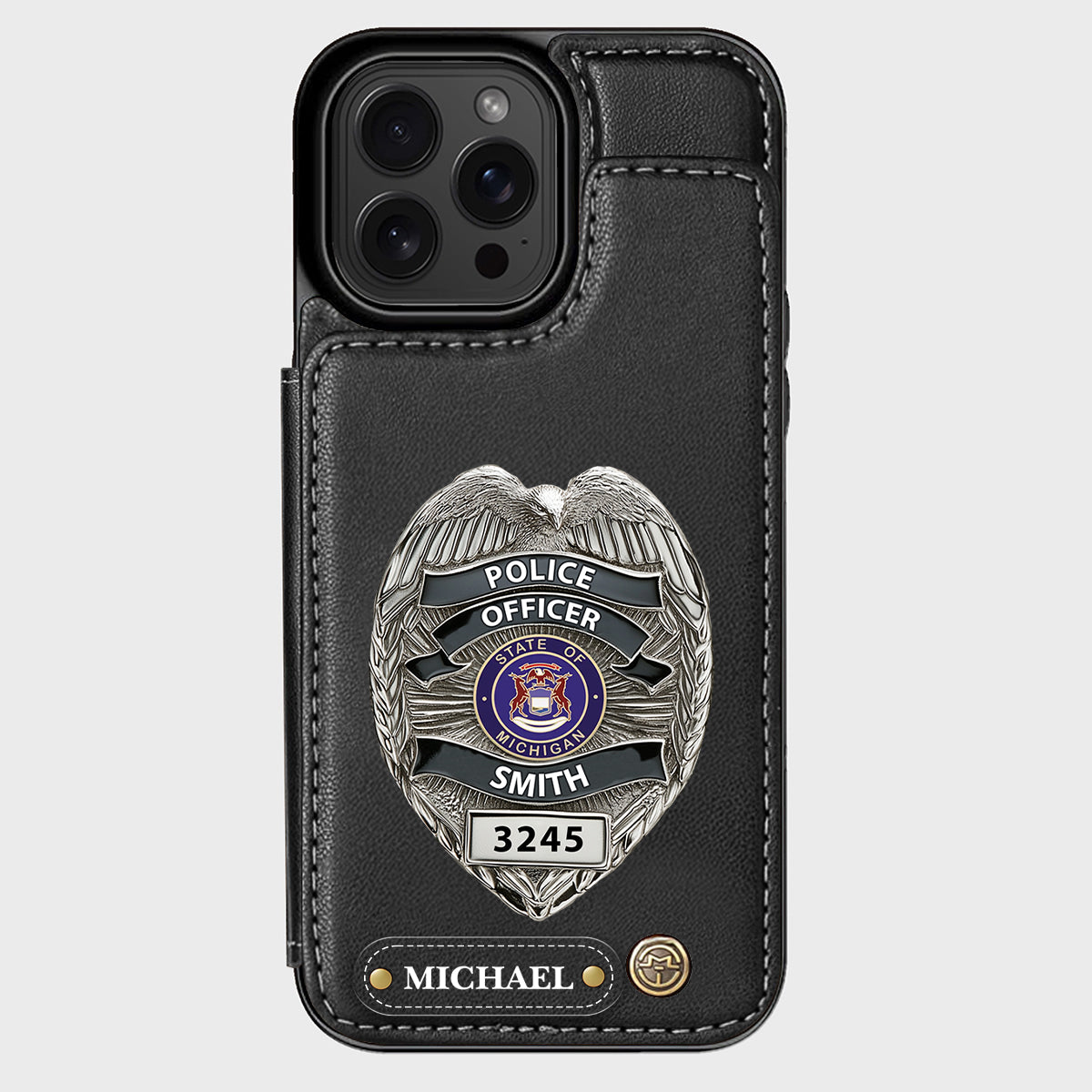 Serve And Protect - Personalized Police Officer Wallet Phone Case
