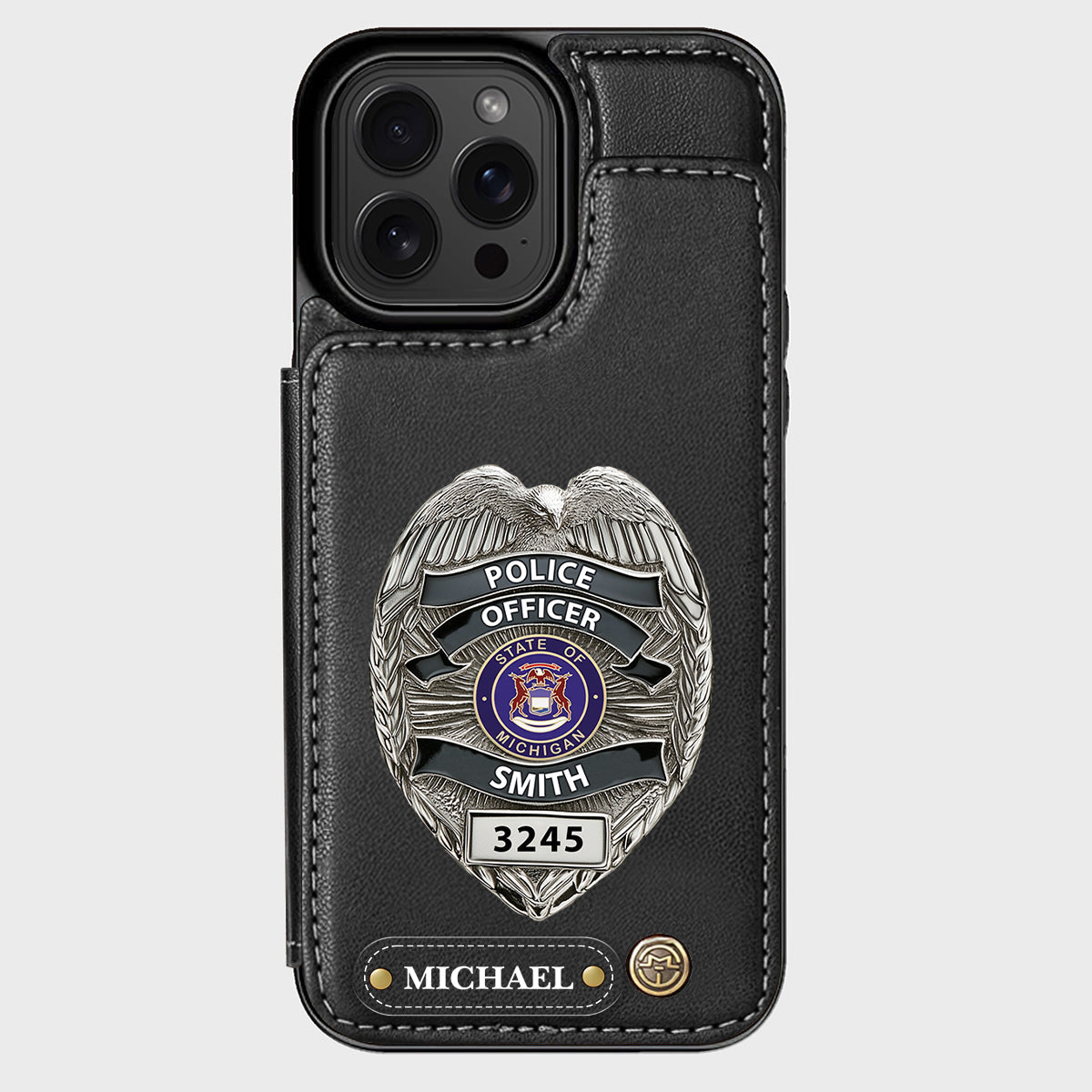 Serve And Protect - Personalized Police Officer Wallet Phone Case