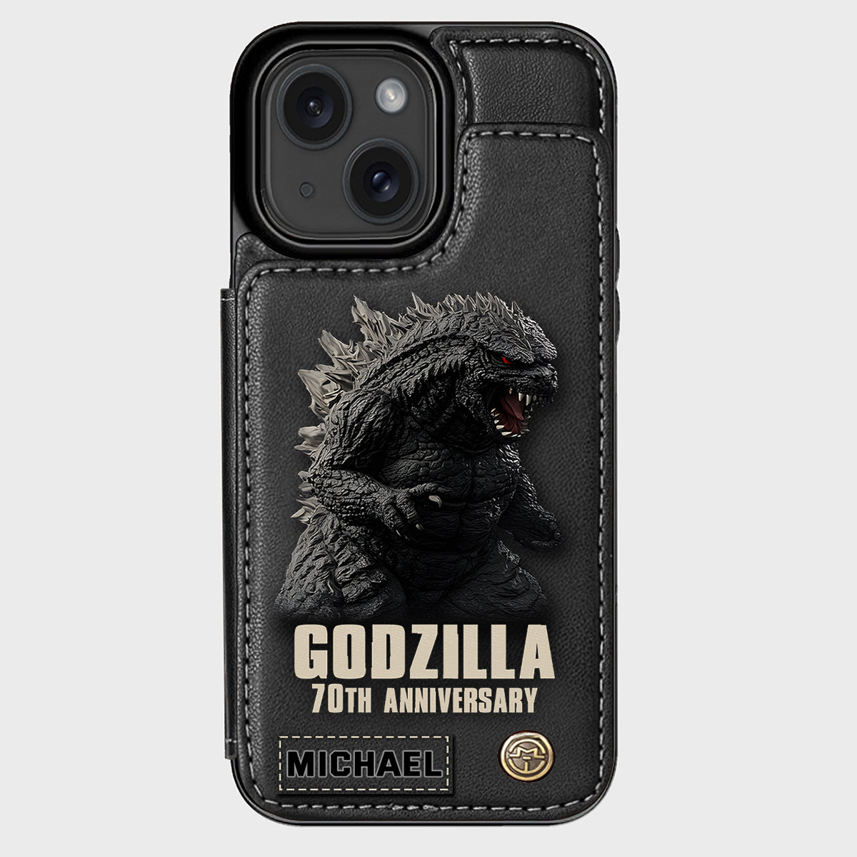 Monster 70th Anniversary Custom Name - Personalized Giant Monster Wallet Phone Case