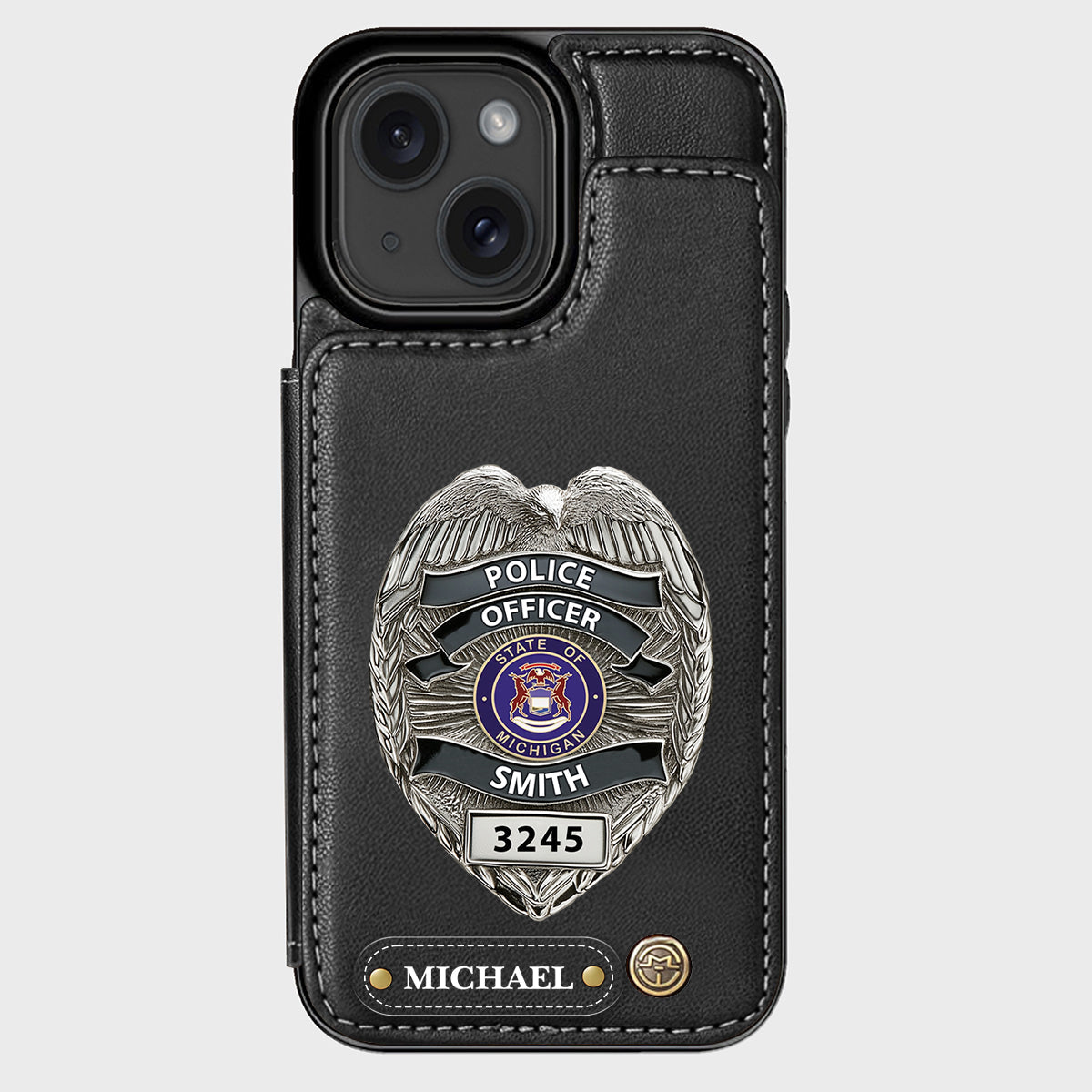 Serve And Protect - Personalized Police Officer Wallet Phone Case
