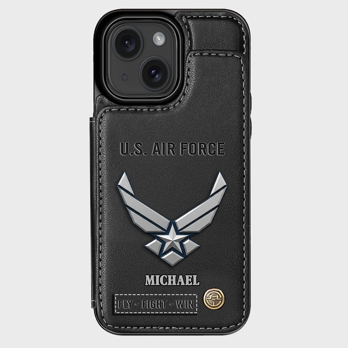 Fly · Fight · Win - Personalized Veteran Wallet Phone Case